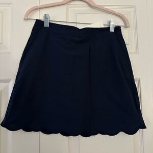 Lady Hagen Navy Blue Scalloped Hem Golf Skirt
